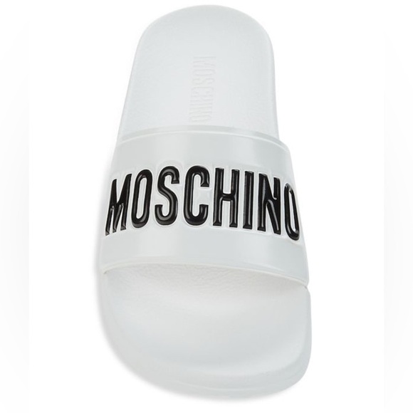 FINAL DROP/Sale!!  Moschino logo rubber slides NWB - Picture 2 of 9
